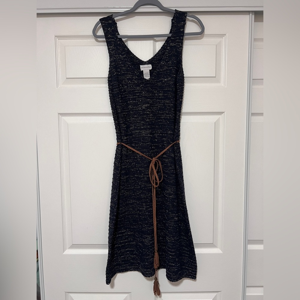 Soft Surroundings Sweater Knit Dress Blue Grandma‎ Coastal Fisherman Chunky